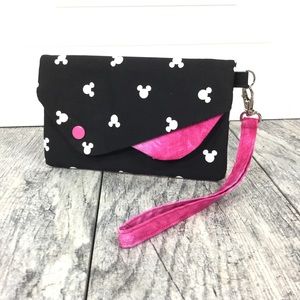 Pink Mickey Mouse wristlet wallet
